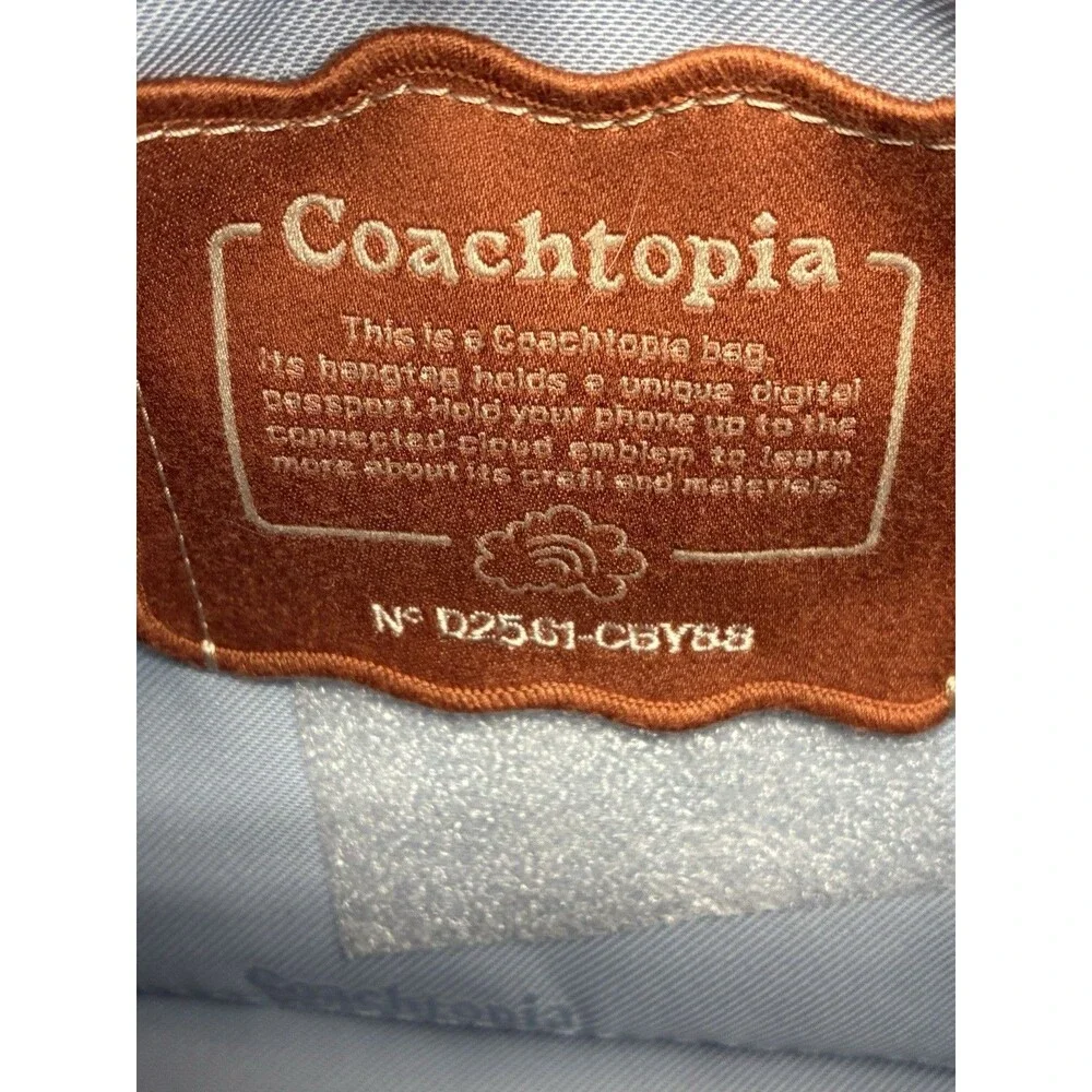 Coach Coachtopia Mini Puffy Tote Light Twilight Blue NWT Mushroom Patch Bag